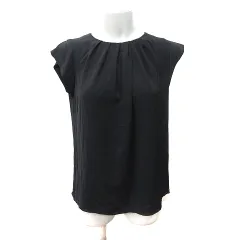 アプワイザーリッシェ Apuweiser-riche シフォンブラウス プルオーバー フレンチスリーブ 2 M 黒 ブラック /YI