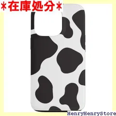 牛のプリント、牛のドット、白黒の動物柄 スマホケース iPhone 13 Pro 用 1119