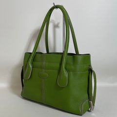COACH コーチ トートバッグ シボ革 グリーン 肩掛け y2k 希少カラー 
