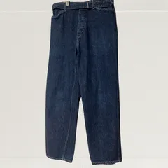 COMOLI (コモリ) デニム ベルテッドパンツ インディゴ