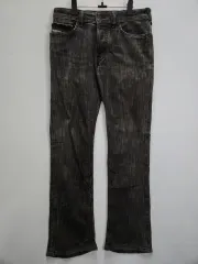 DIESEL ディーゼル Y2K パンク 008DK ストレッチ セミフレア セミブーツカット ブラックデニム 28