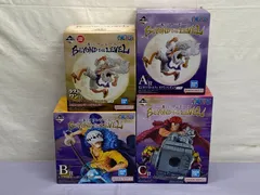 【状態不良有】一番くじ ONE PIECE ワンピース BEYOND THE LEVEL / ラストワン賞 A賞 モンキー・D・ルフィ ギア5 / B賞 トラファルガー / C賞 ユースタス・キッド アームズパースモデル / フィギュア まとめ 4点