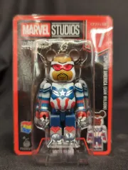 サニーサイドアップ HAPPYくじ BE@RBRICK MARVEL STUDIO ベアブリック賞 17.CAPTAIN AMERICA (SAM WILSON) 100%