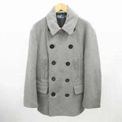 ポロ ラルフローレン POLO RALPH LAUREN 90’S Pコート ダブル ポケットコーデュロイ グレー M アウター ジャケット ブルゾン ヴィンテージ オールド