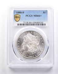 アメリカ 銀貨 1880-S モルガン シルバーダラー PCGS MS 62 - メルカリ