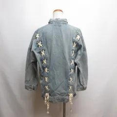 PARADE by Anna Tsuchiya バックレースアップ デニム ジャケット M ブルー オーバーサイズ ダメージ加工 土屋アンナプロデュース