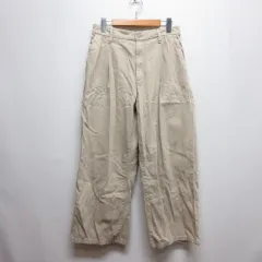 ユニクロ UNIQLO ドレープ デニム タック パンツ M ベージュ