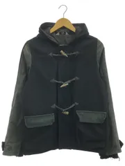 WLG by GIORGIO BRATO (ダブルエルジーバイジョルジオブラット) レザー切替ウールトグルブルゾン ネイビー 46