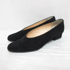 ロベールクレジュリー Robert Clergerie スエード調 パンプス 6 約23cm 黒 ブラック 靴 シューズ 日本製