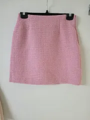 ピンク ツイード ミニ スカート