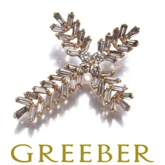 ダイヤ ダイヤモンド 0.78ct クロス テーパーカット 2種カット ペンダントトップ K18YG #185511