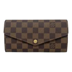 ☆ルイヴィトン 2つ折り長財布 ポルトフォイユ･サラ N63209 ダミエ エベヌ LOUIS VUITTON