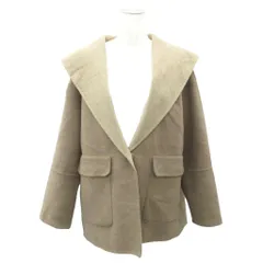 コムサイズム COMME CA ISM セーラーカラー リバーコート ミドル丈 ウール F キャメル ベージュ /MA13 ■GY58