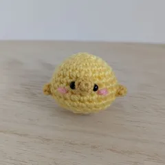 あみぐるみ　ちびとり　ころころ黄鳥　ストラップ　小物　ピヨピヨ