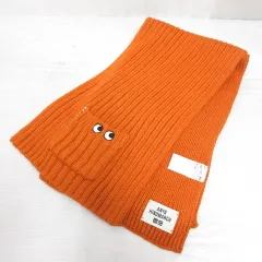 ユニクロ UNIQLO × アニヤハインドマーチ ヒートテック ニット マフラー オレンジ ANYA HINDMARCH