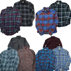 古着卸 ブランドMIX ライトネル 長袖シャツ 10枚セット (メンズ XS /S ) エアロポステール トミー ホリスター リーバイス 中古 古着 ND6314