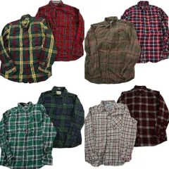 古着卸 まとめ売り ブランドMIX ライトネル 長袖シャツ 8枚セット (メンズ M ) エルエルビーン ノーティカ コロンビア 中古 古着 ND6313