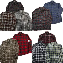 古着卸 まとめ売り ブランドMIX ライトネル 長袖シャツ 10枚セット (メンズ L ) エルエルビーン オービス G-STAR 中古 古着 ND6309