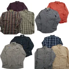 古着卸 まとめ売り アウトドアブランドMIX 長袖シャツ 10枚セット (メンズ L ) パタゴニア コロンビア オービス カベラス 中古 古着 ND6354