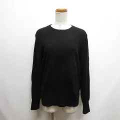 ユニクロ UNIQLO カシミヤ クルーネック セーター XL 黒 ブラック 長袖 ニット