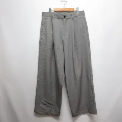 モノマート MONO-MART TR ストレッチ タック ワイド スラックス パンツ XL グレー pt165 ジッパーフライ