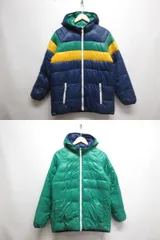 ギャップキッズ GAP KIDS リバーシブル ジップ ブルゾン 150 ネイビー/グリーン 中綿入り アウター 子供服 ジュニア
