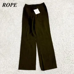 タグ付き未使用品 ROPE ストレート スラックス パンツ S カーキ レーヨン
