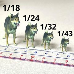 1/64 1/43 1/24 1/18 柴犬 犬 フィギュア4体 ミニチュア - メルカリ