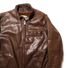 80's USA製 ショット 641 シングル レザー ジャケット 茶 (42) ブラウン ライダースジャケット 80年代 アメリカ製 旧タグ オールド SCHOTT アメリカ古着 USED ビンテージ ヴィンテージ