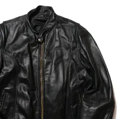 60's 70's ショット製? シングル レザー ジャケット 黒 (44) ブラック ライダースジャケット タロン TALON 60年代 旧タグ オールド SCHOTT アメリカ古着 USED ビンテージ ヴィンテージ