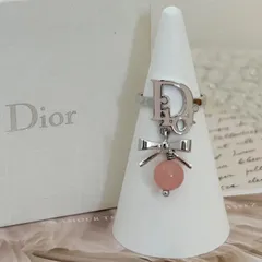 【箱付き】【未使用品】クリスチャンディオール リング リボンモチーフ ピンク アクセサリー リング 指輪 CDロゴ Christian Dior Ribbon Ring Pink Accessories 22341