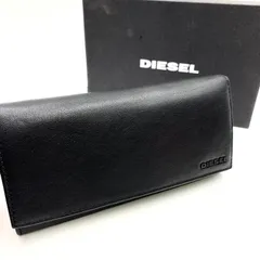 美品　DIESEL ディーゼル　長財布　ウォレット　レザー　やぎ革　ブラック　二つ折り　メンズ