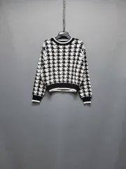 ハウンドトゥース チェック ニット