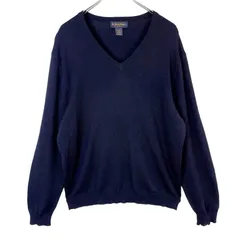 ブルックスブラザーズBrooksbrothersメリノウールニットVネックセーターMERINOWOOL紺ネイビー無地シンプルノームコアレトログランパコアグランマコアグランジvintageヴィンテージ51125