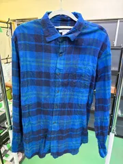 63☆ Amazon Essentials ブルーのチェック柄シャツ