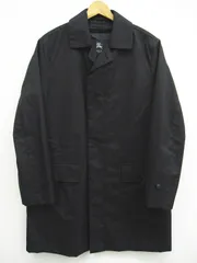 BURBERRY LONDON バーバリーロンドン ステンカラーコート Mサイズ ナイロン 黒 ブラック 裏地チェック 比翼仕立 ライナー付 M0003-0201-12