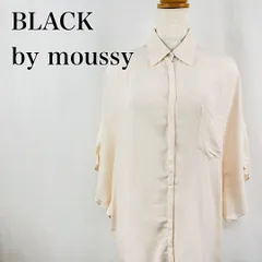 BLACK by moussy　ブラックバイマウジー　F　アイボリー　ビッグシルエット　オーバーサイズ　華奢見え　チュニック丈　半袖シャツ 3783のサムネイル