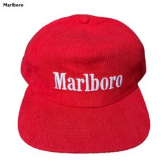 Marlboro 赤 コーデュロイキャップ - メルカリ
