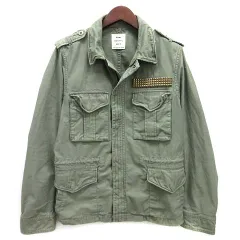 ビームス BEAMS スタッズ ミリタリー ジャケット O/R STUDS M-65 USED加工 カーキ M 11-18-0496-109のサムネイル
