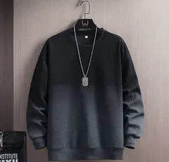 トレーナー スウェット未使用 重ね着風 グラデーション メンズ プルオーバー トップス 春秋 切り替え オシャレ 長袖 クルーネック ルームウェア 春服 秋服 新作 ファッション