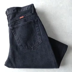■古着 RUSTLER ラスラー ブラックジーンズ デニムパンツ Wrangler姉妹ブランド 黒 W32L32【L5502】