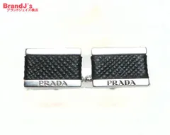 PRADA プラダ カフリンクス カフス ブラックロゴ入り 楽天市場】プラダ カフス ブラック シルバー 真鍮 中古 カフリンクス