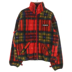 PHENIX フェニックス POLARTEC チェック柄 長袖 フリースジャケット S レッド レディース 古着