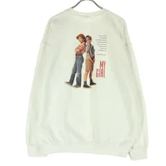 FREAK'S STORE フリークスストア 裏起毛 プリント 長袖 トレーナー F ホワイト レディース 古着