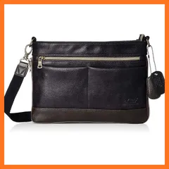 【新品】 [アヴィレックス]ヴィンテージ調サコッシュショルダーバッグ ブラック 0