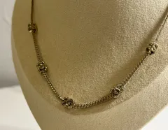 【CHANEL】シャネル A24B ココマーク チョーカー ネックレス アクセサリー  ゴールド