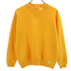 RUSSELL ATHLETIC ラッセルアスレチック 90s USA製 オールド 長袖 スウェット トレーナー L イエロー 無地 ユース キッズ 古着