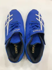 アシックス ブルー スニーカー ベルクロ