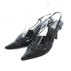 ダイアナ DIANA パンプス 21cm 黒 ブラック ポインテッドトゥ スリングバック /RI ■OS