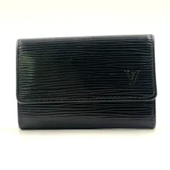 LOUIS VUITTON ミュルティクレ６ エピ エピ ノワール レザー ブラック キーケース シルバー M63812